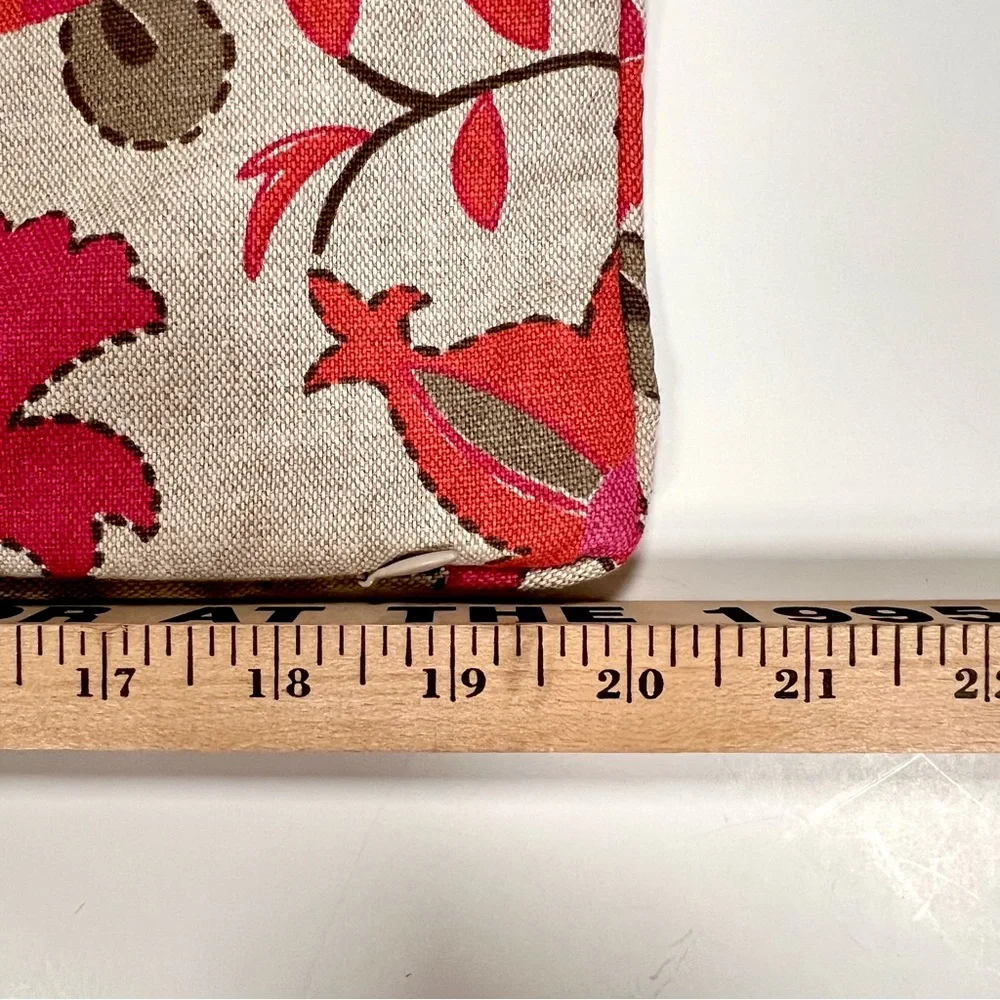 Floral Accent Pillow - Pink and Brown - Picture 5 of 5